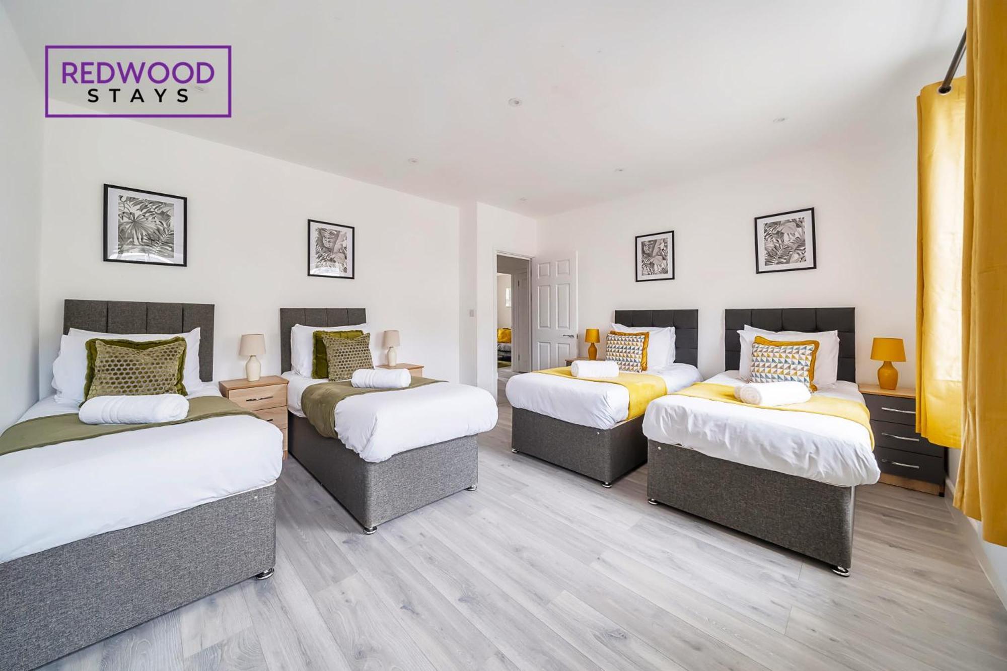 Brand New, 2 Bed 1 Bath, Modern Town Center Apartment, Free Wifi & Netflix By Redwood Stays オールダーショット エクステリア 写真